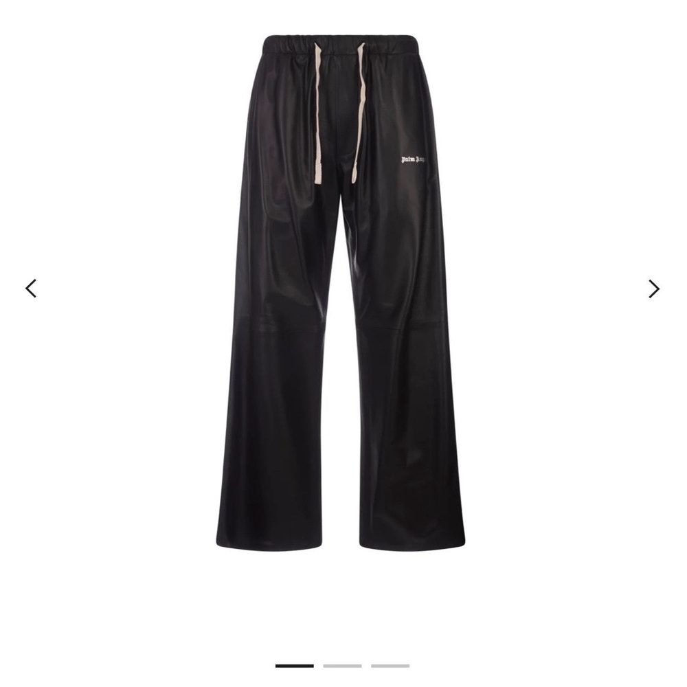 NWOT Men’s Palm Angels Leather Logo Drawstring Pants
